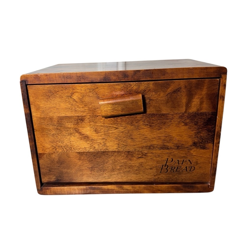 Baribocraft Bread Box Canadian Mid Century Maple Wood Kitchen 1960'S
